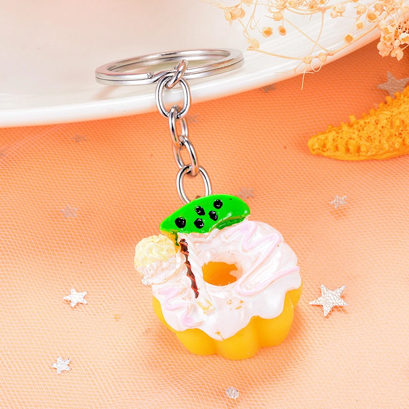 cake donuts key chain keychains