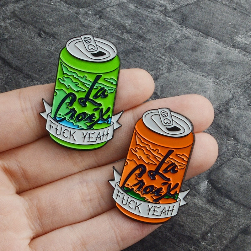 Cola cans badge drink beverage cans lapel pin