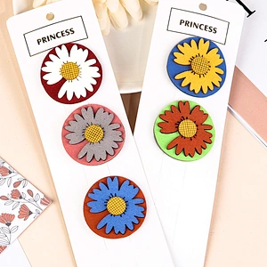 Cute Creative Notch Daisy BB Clip Hair Accessories Korean Female Hair Clips for Girls