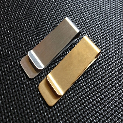 Stainless steel brass glossy shinny metal wallet money clip custom logo