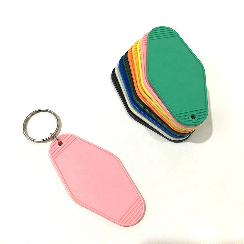 Wholesale blank ABS plastic hotel key number tag accept custom printing silver gold foil stamp