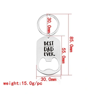 Best Dad Ever Fathers Day Gifts You've Opened My Heart Stainless Steel Bottle Opener Keychain