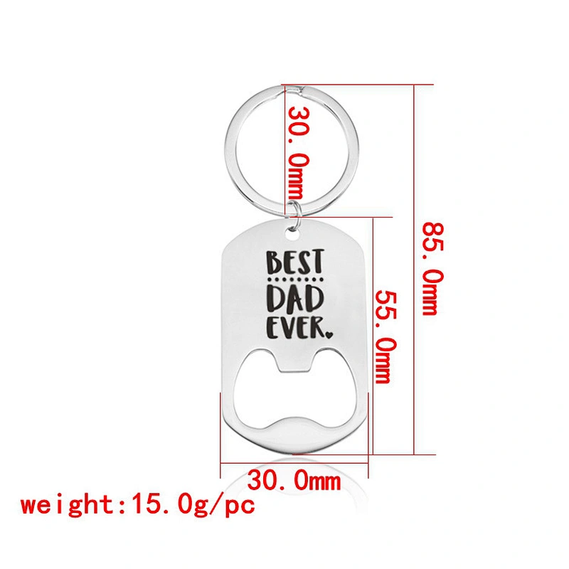 Best Dad Ever Fathers Day Gifts You've Opened My Heart Stainless Steel Bottle Opener Keychain