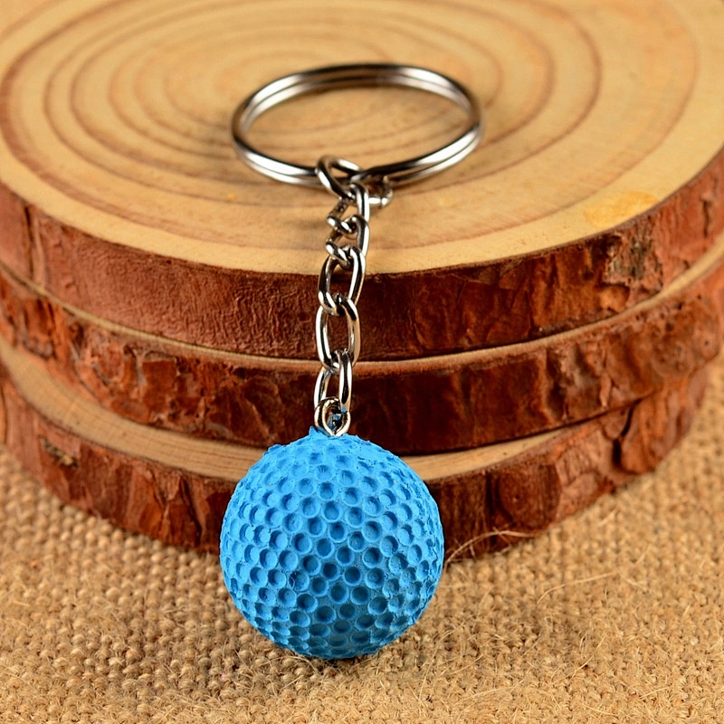 PU keychain 5 different colors golfball keychains