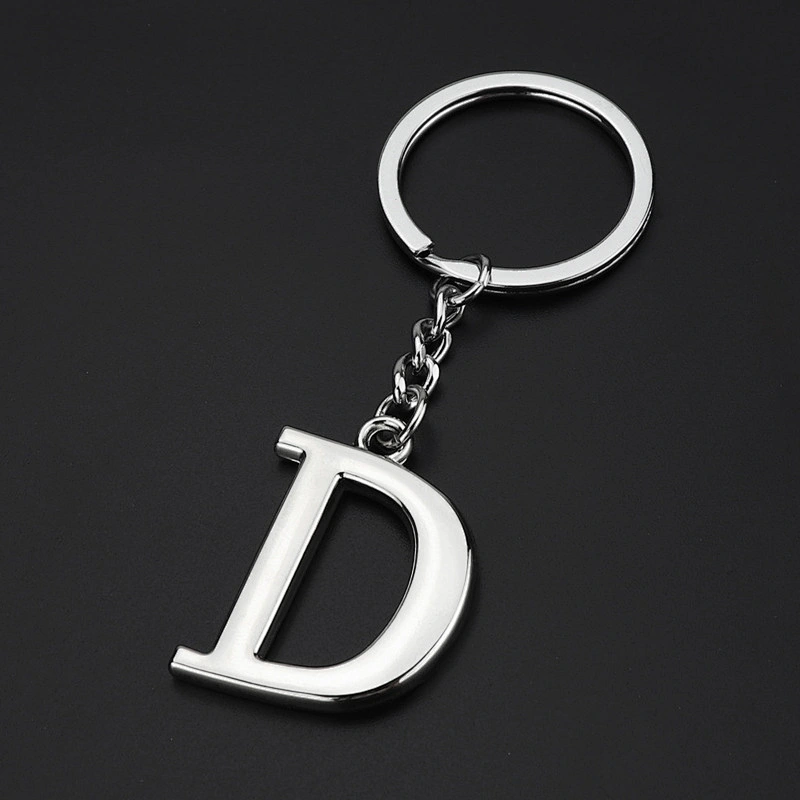 High Quality 26 Initial Letter Keychain Metal Keychains