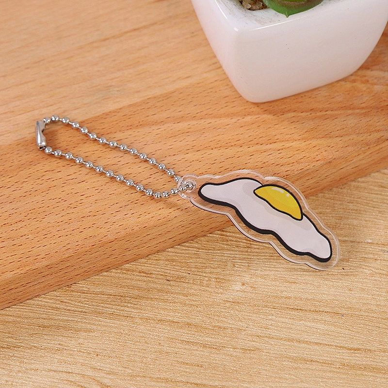 Cute Bead Chain Egg Lipstick Cake Clear Acrylic keychain China