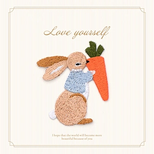 Three Styles Rabbit Patch Clothes Iron on Embroidery Patch Custom