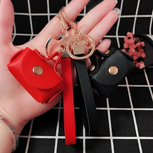 Fashion Multicolor PU Leather Coin Purse Keychain