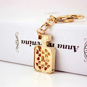No 5# perfume bottle crystal stone diamond lobster handbag decoration charms keychain