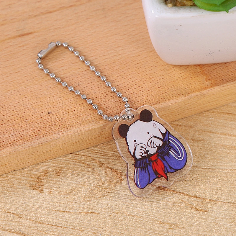 Cute Cartoon Animal Clear High Quality Print Acrylic Pendant Keychain Maker
