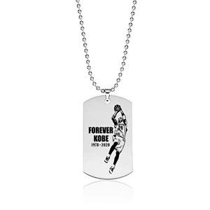 New Basketball Star Black Mamba Commemorative Stainless Steel Customized Chain Necklace