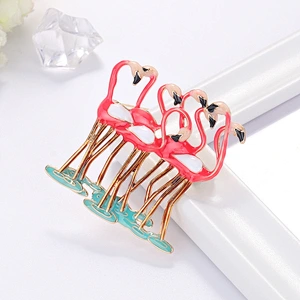Ins Style Korean Hot-selling Fashion 3D Brooch Flamingo Animal Brooches Women