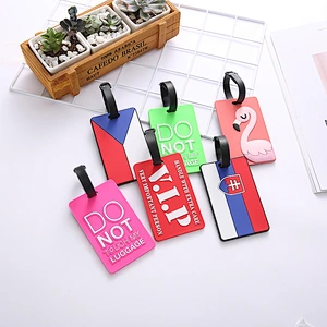 Flamingo Cartoon Silicone Luggage Tags Creative Customized Soft PVC Luggage Tag