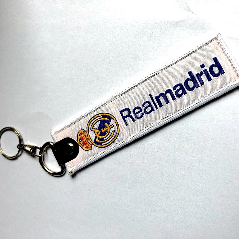 Custom Double Sides Various Football Club Team Woven Keychain