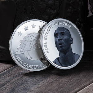 Gold coin for memory Kobe Bryant basketball talent accept custom