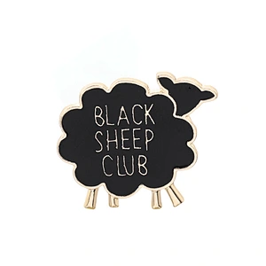 Black Sheep Cat Octopus Animal Lapel Enamel Pin