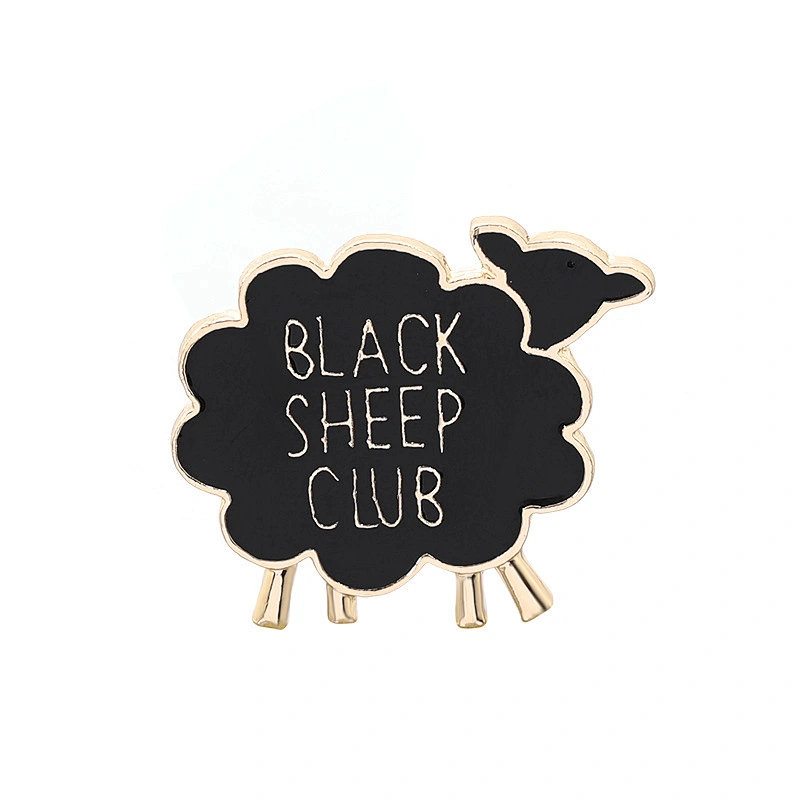 Black Sheep Cat Octopus Animal Lapel Enamel Pin