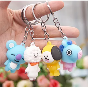 BTS KPOP 3D rubber soft pvc keychain
