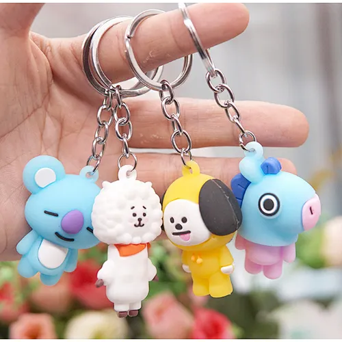 BTS KPOP 3D rubber soft pvc keychain