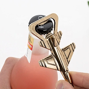 Aircraft fighter airplane shape souvenir gifts alloy bottle opener