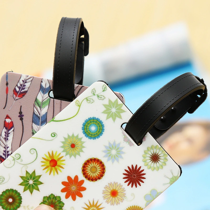 Spot Wholesale Fashion Personalized Printing Silicone Luggage Tag Soft Consignment Tag Listed PVC Tag Custom