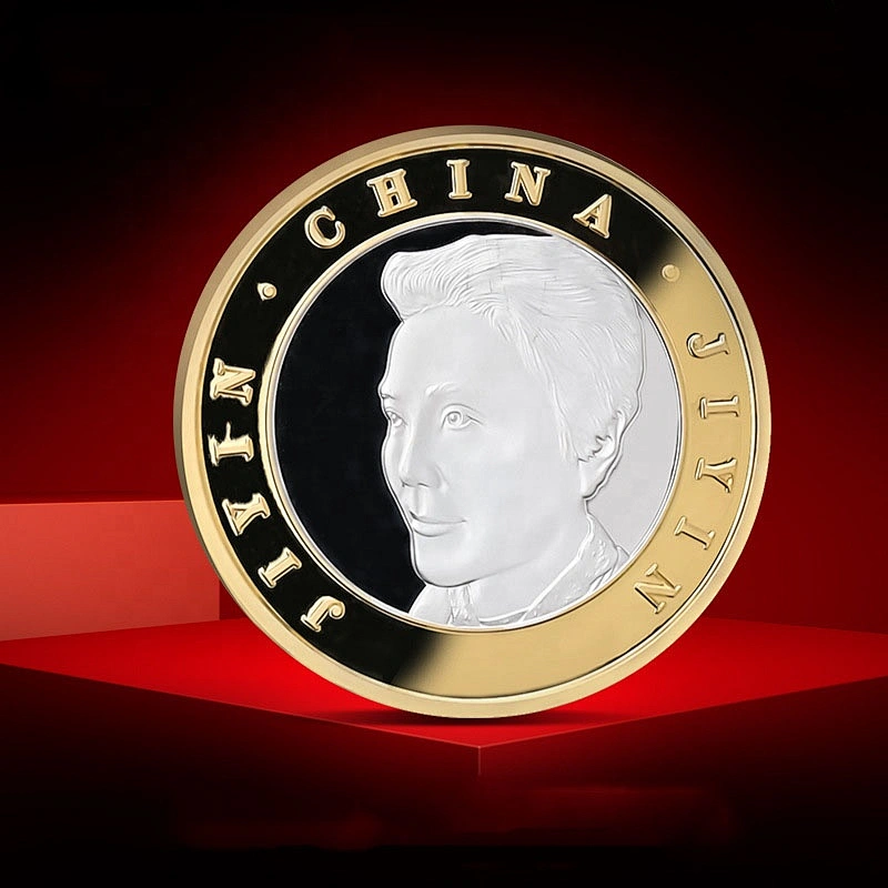 3D Silver liberty coin with plastic case accept customized