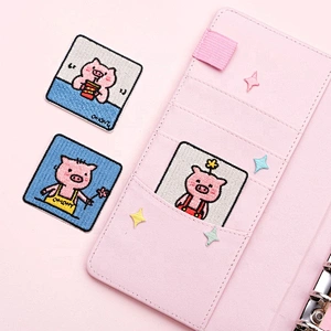 cute phone wallet notebook decoration embroidery patch embroidered sticker