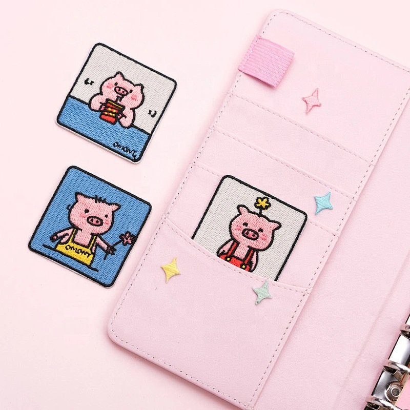 cute phone wallet notebook decoration embroidery patch embroidered sticker