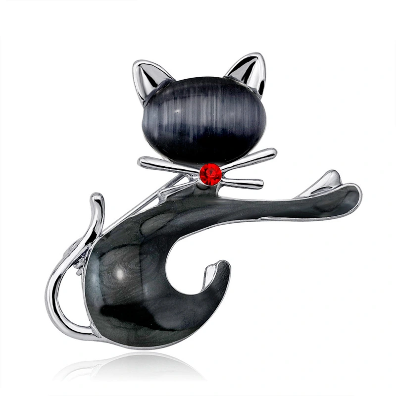Japanese Cute Simple Brooch Personalized Fashion Cat Animal Brooch for Women