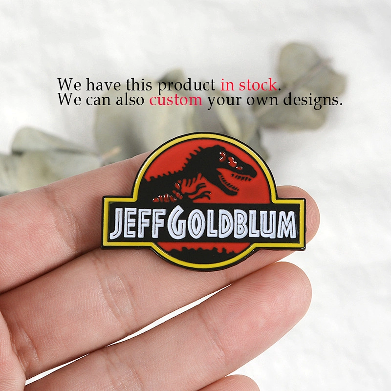 Jeff Goldblum Lapel Pin Custom Dinosaur Soft Enamel Pin for Hat or Bag