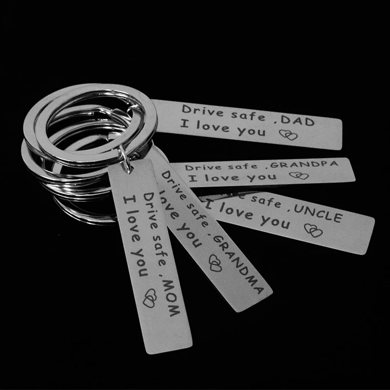 Stainless Steel Drive Safe Metal Keychain