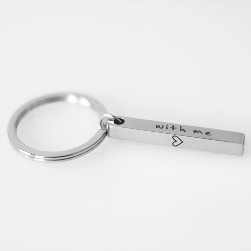 Drive Safe I Need You Here with Me Stainless Steel Metal Keychain