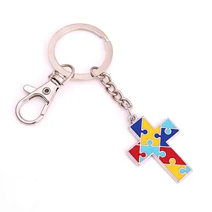 Hot quality China factory enamel Autism keychains