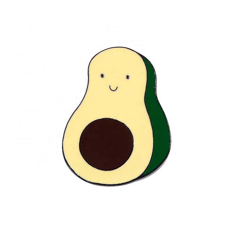 Cute cat eat fruit avocado shape lapel pins wholesale