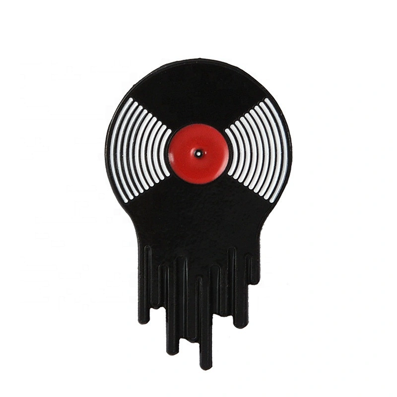 CD phonograph vinyl ghost finger badge lapel pins