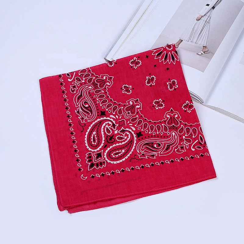 wholesale standard cotton bandana cashew flowers printing Paisley hip pop scarf