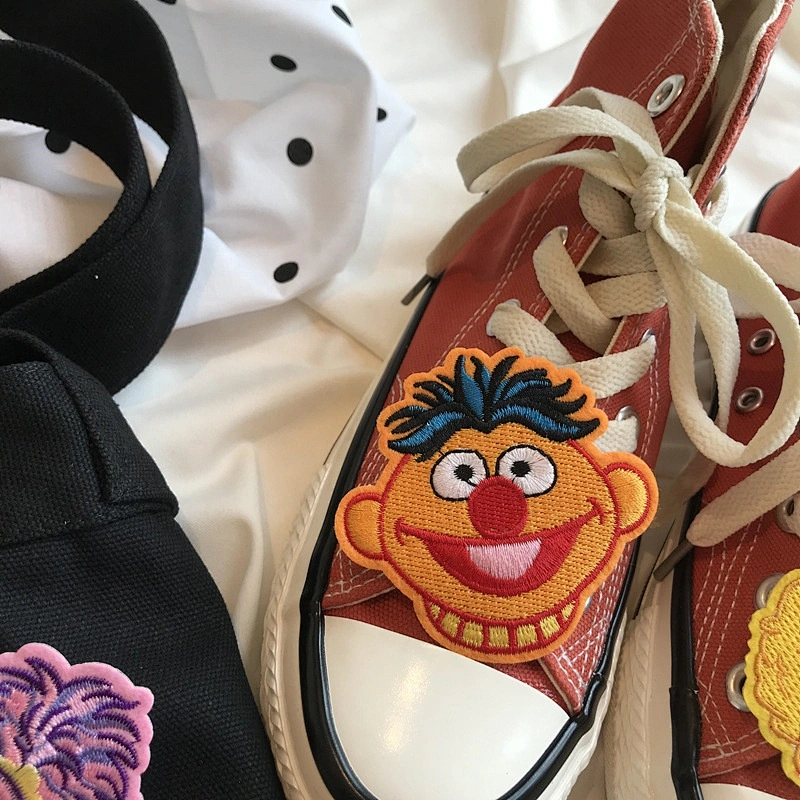 Cartoon little yellow chicken big nose monster pineapple embroidery patches embroidered sticker