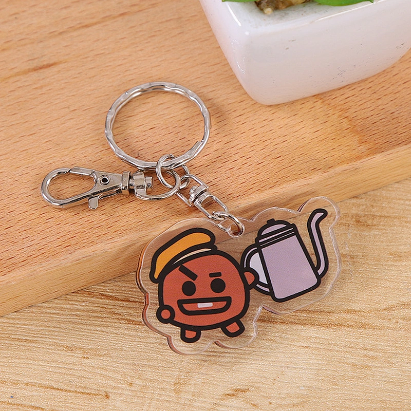 Custom Cartoon Double-sided Clear Acrylic Pendant Keychain Maker