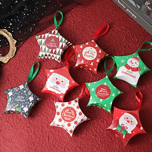 Christmas Candy Box Package Custom Christmas Gift Box Star Shape Christmas Boxes