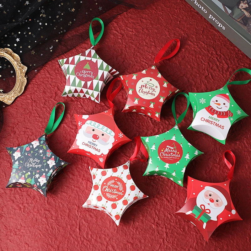 Christmas Candy Box Package Custom Christmas Gift Box Star Shape Christmas Boxes