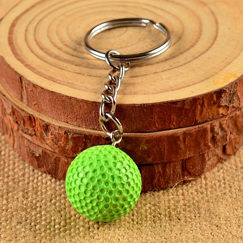PU keychain 5 different colors golfball keychains