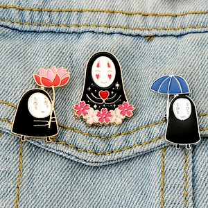 Cute Cartoon Faceless Man Customized Enamel Metal Pin Brooch Collar Custom Enamel Pin