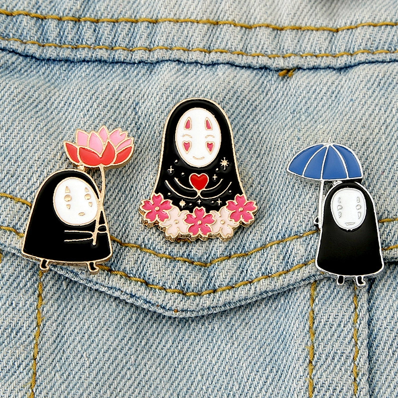 Cute Cartoon Faceless Man Customized Enamel Metal Pin Brooch Collar Custom Enamel Pin