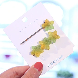 Cute Star Hairpin Korean Head Band Hair Accessories Gradient Hairpins Headdress
