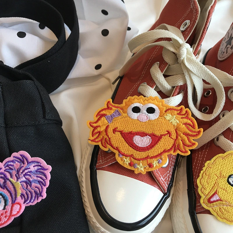 Cartoon little yellow chicken big nose monster pineapple embroidery patches embroidered sticker