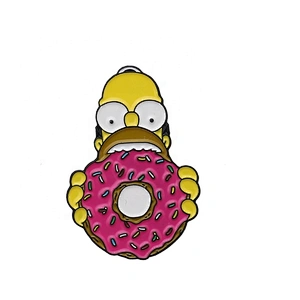 Simpson eastting rainbow donut lapel pin