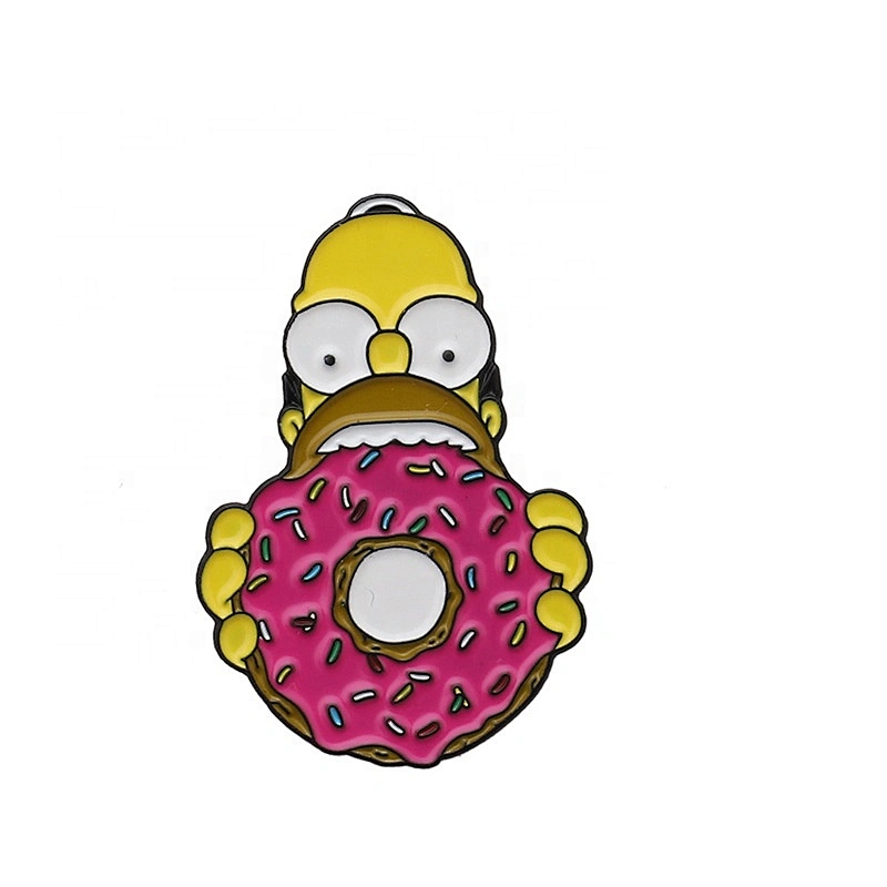 Simpson eastting rainbow donut lapel pin