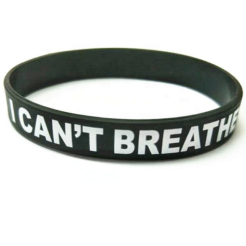 Anti-racial Discrimination Black lives matter silicone bracelet accept custom engraved logo
