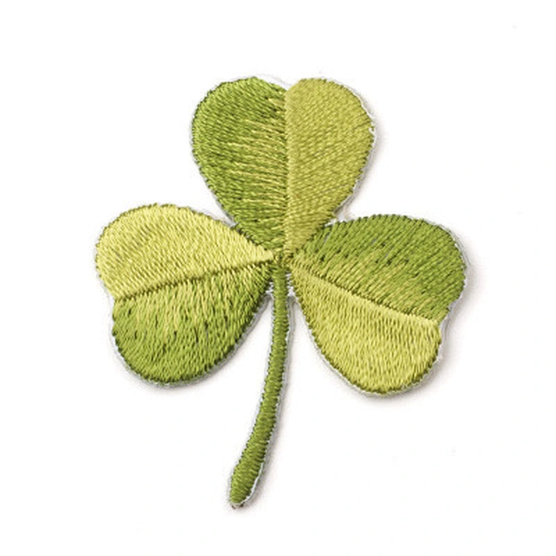 Two Styles Clover Iron on Embroidered Patches Custom