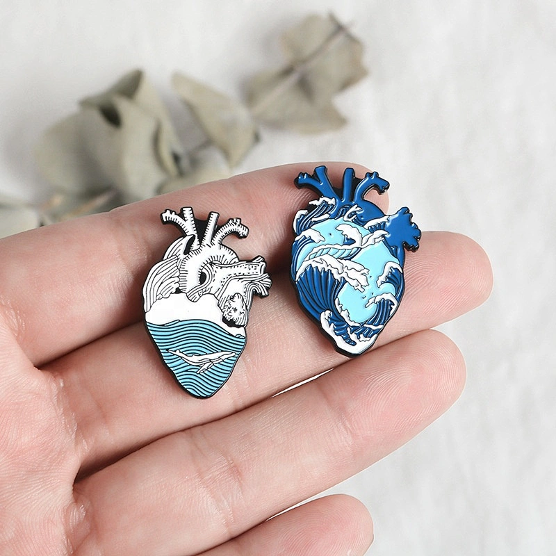 14 designs heart organ medical lapel pins